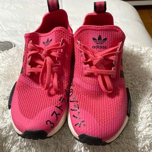 Neon pink Boost Adidas  sneakers size 5 1/2 kids